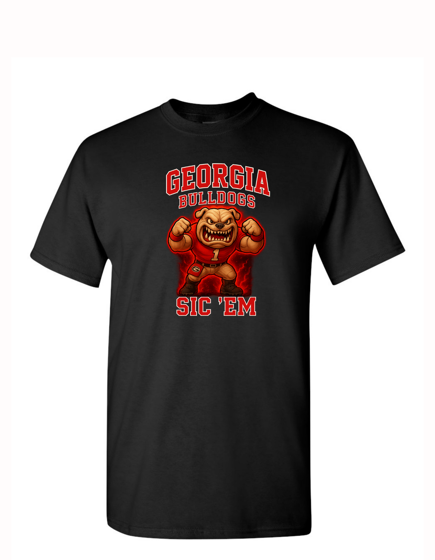 Short sleeve white bulldogs shirt
