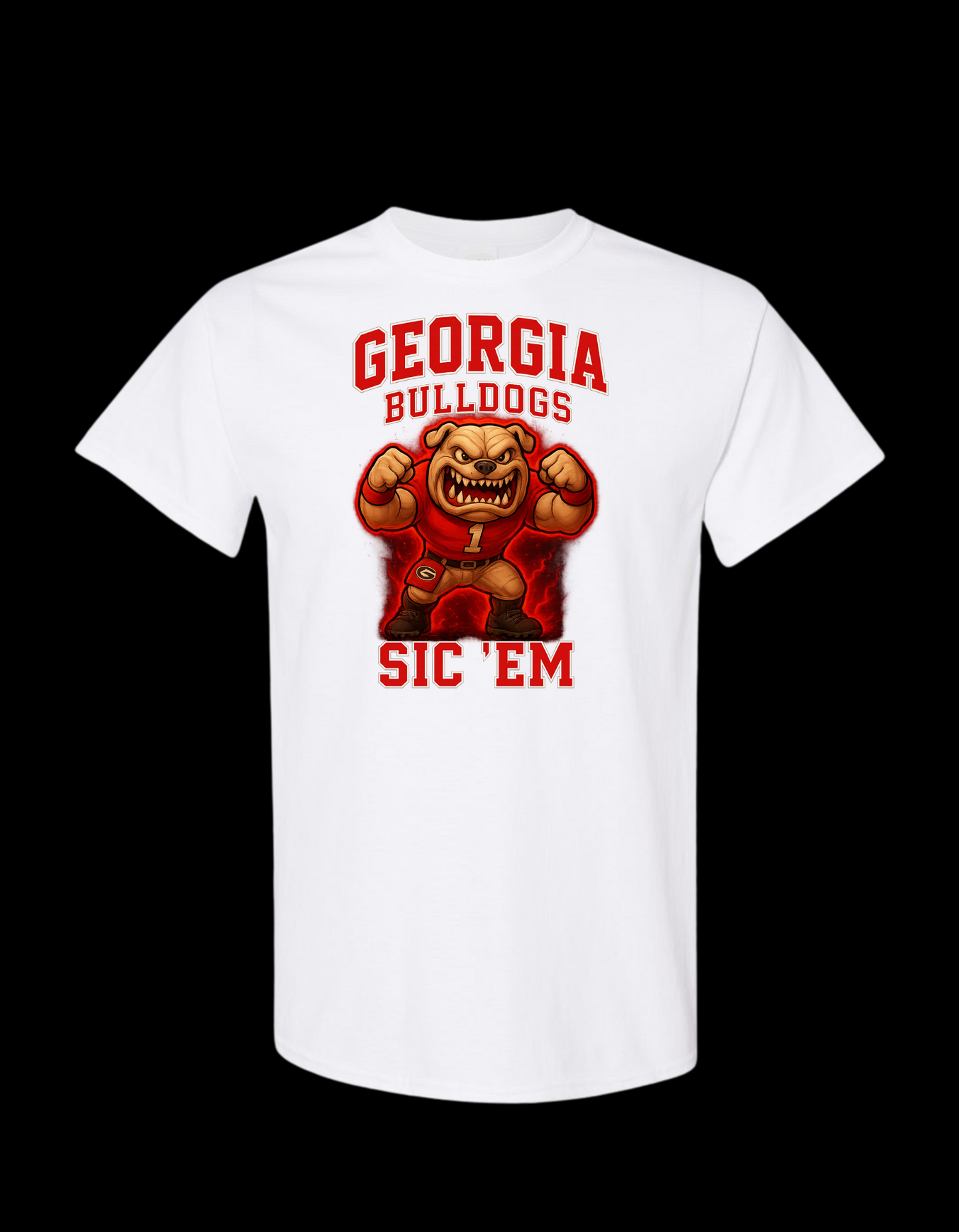 Short sleeve white bulldogs shirt