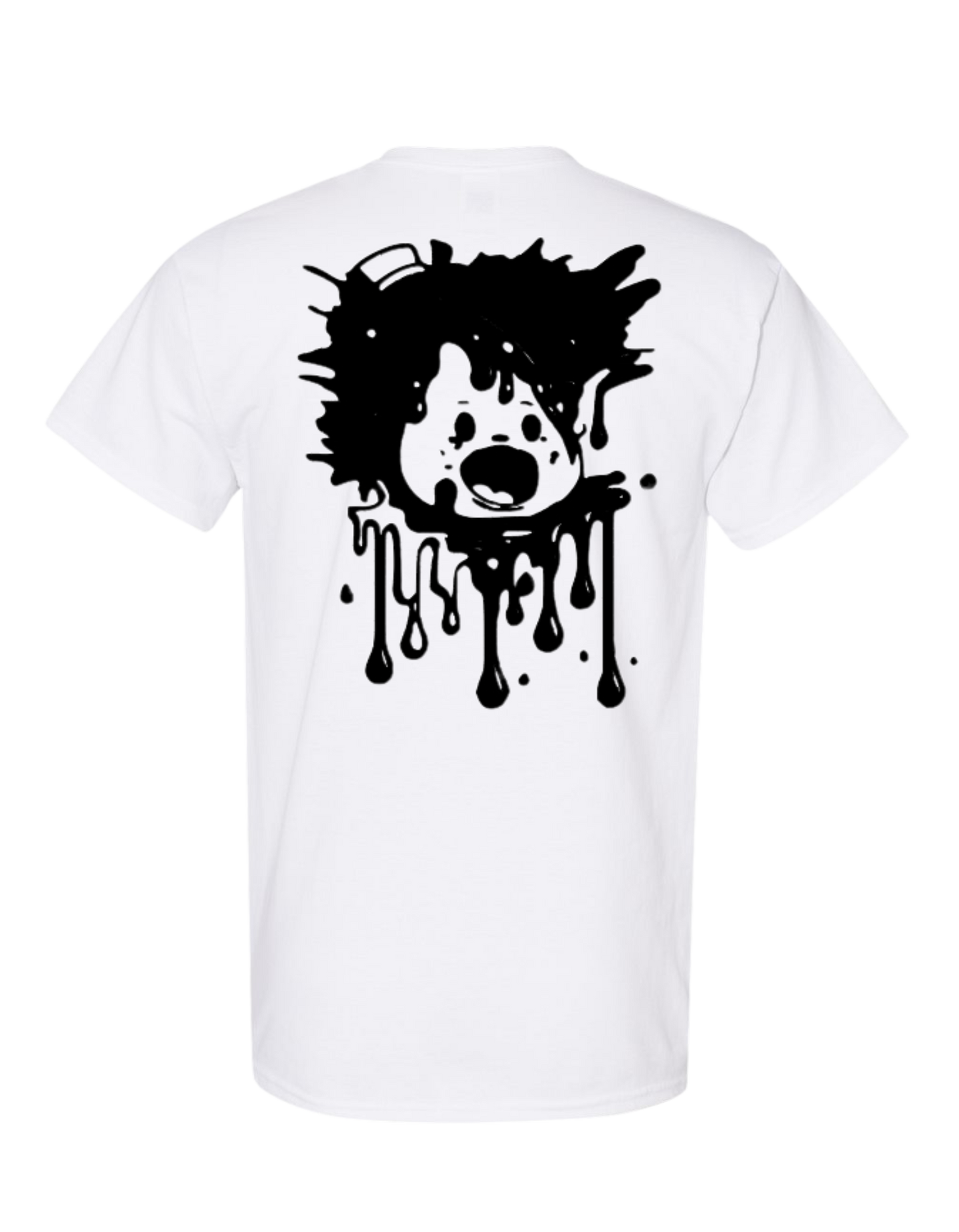 Awesome Sauce Black logo 3 white shirt