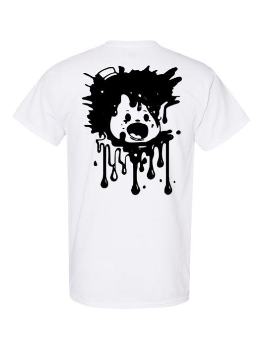 Awesome Sauce Black logo 3 white shirt